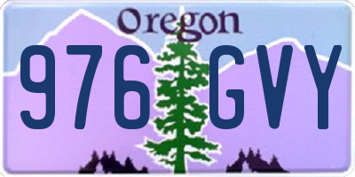 OR license plate 976GVY