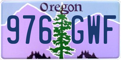 OR license plate 976GWF