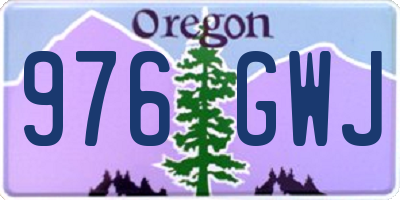 OR license plate 976GWJ