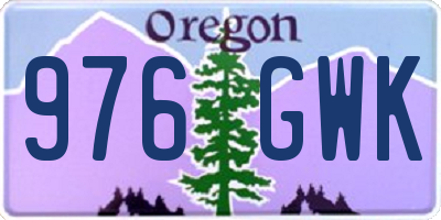 OR license plate 976GWK
