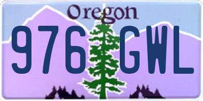 OR license plate 976GWL