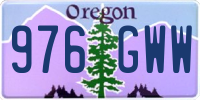 OR license plate 976GWW