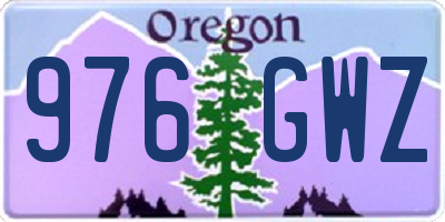 OR license plate 976GWZ