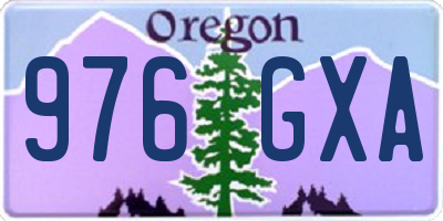 OR license plate 976GXA