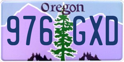 OR license plate 976GXD
