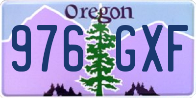 OR license plate 976GXF
