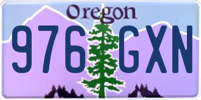 OR license plate 976GXN