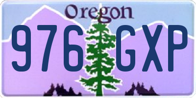 OR license plate 976GXP