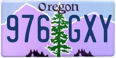 OR license plate 976GXY