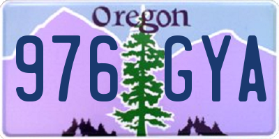 OR license plate 976GYA
