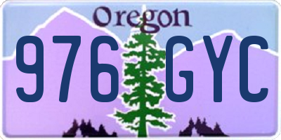 OR license plate 976GYC
