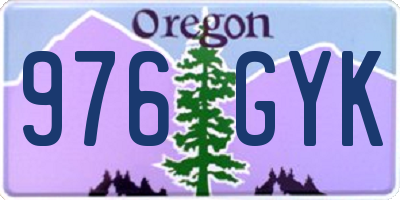 OR license plate 976GYK