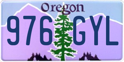 OR license plate 976GYL