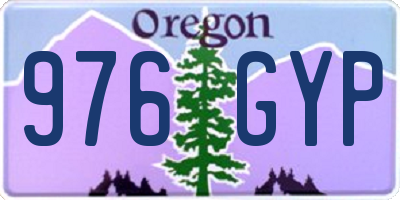 OR license plate 976GYP