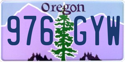 OR license plate 976GYW