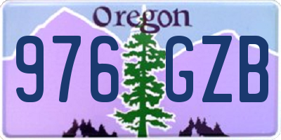 OR license plate 976GZB