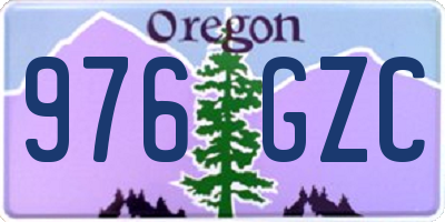 OR license plate 976GZC