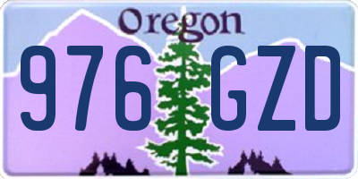 OR license plate 976GZD