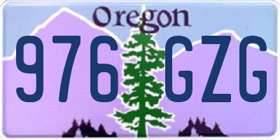 OR license plate 976GZG