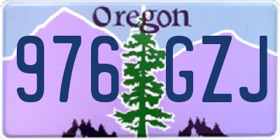 OR license plate 976GZJ