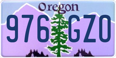 OR license plate 976GZO