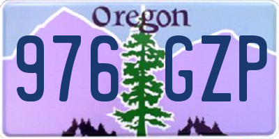 OR license plate 976GZP