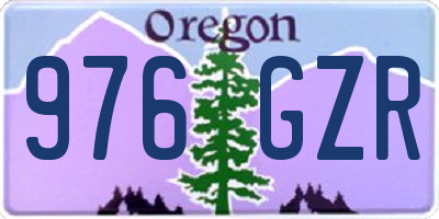 OR license plate 976GZR