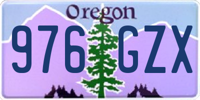 OR license plate 976GZX