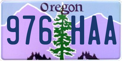 OR license plate 976HAA