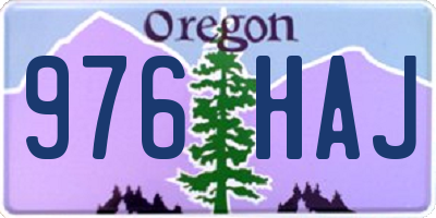 OR license plate 976HAJ