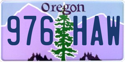 OR license plate 976HAW