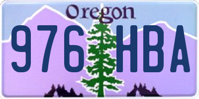 OR license plate 976HBA