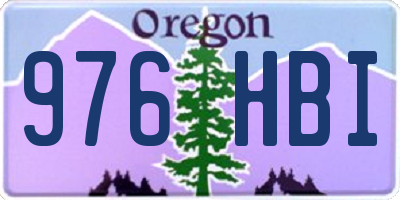 OR license plate 976HBI