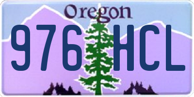 OR license plate 976HCL