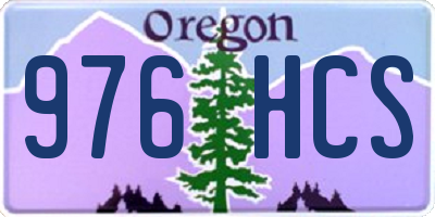 OR license plate 976HCS