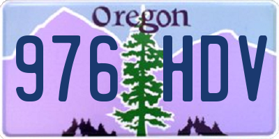 OR license plate 976HDV