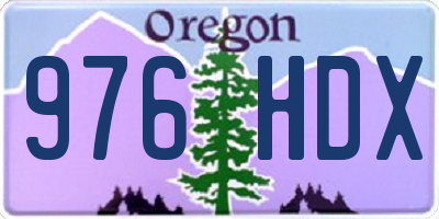 OR license plate 976HDX