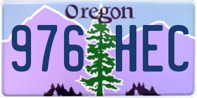 OR license plate 976HEC
