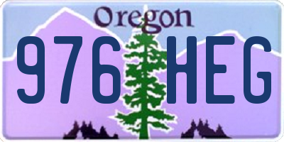 OR license plate 976HEG