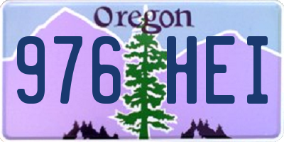 OR license plate 976HEI