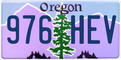 OR license plate 976HEV