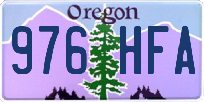 OR license plate 976HFA