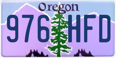OR license plate 976HFD