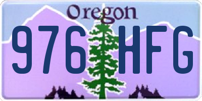 OR license plate 976HFG