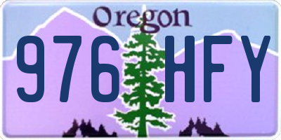OR license plate 976HFY
