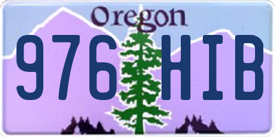 OR license plate 976HIB
