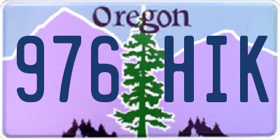 OR license plate 976HIK