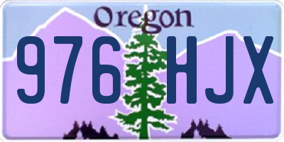 OR license plate 976HJX