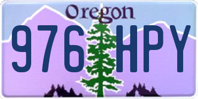 OR license plate 976HPY