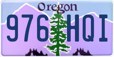 OR license plate 976HQI